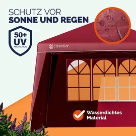 CASARIA Deuba 2x Seitenwand Faltpavillon Capri 2er-Set Rot