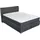 LEONIQUE Boxspringbett LEONIQUE "Rumba", grau (dunkelgrau), B:150cm L:213cm, Samtoptik (100% Polyester), Komplettbetten, Boxspringbett Seniorenbett Polsterbett, Taschenfederkern-Matratze in Härtegrad 3, in 4 Breiten, incl. Topper