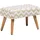 Beliani Hocker Takoma Baumwolle 50 x 35 x 30 cm Beige