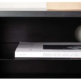 VCM Cuenca TV-Lowboard 160 x 47 x 45 cm Schwarz Glas/Holz/MDF/Melamin/Holzwerkstoff