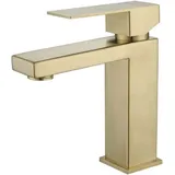 UlisemModern Badezimmer Waschbecken Wasserhahn Gold Schwarz Silber Wasserhahn Deck Montiert Waschbecken Mischbatterie Kaltwasser Wasserhahn Edelstahl