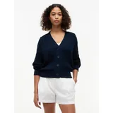 Tommy Hilfiger MID GG CABLE V-NK LS CARDI Blau XL