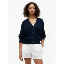 Tommy Hilfiger MID GG CABLE V-NK LS CARDI Blau XL