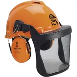 Forst Zubehör - Forsthelm mit Visier und Gehörschutz, geeignet für Kopfgrößen von 53-62cm, hdpe orange - 3M