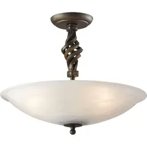 Elstead Lighting Pembroke 3-fach Schwarz, Gold, Glas