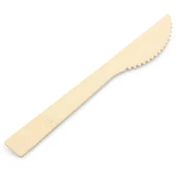 100 Premium Einwegmesser Holzmesser Bambus 17cm