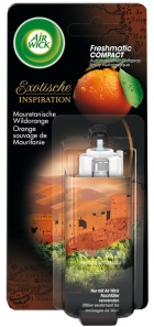 AIR WICK Freshmatic Compact Nachfüller, Passend für Freshmatic Compact Complete Spender, 24 ml - Nachfüller, Mauretanische Wildorange