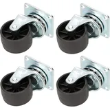 KOTARBAU® 4Stk Möbelrollen Ø 40 Alle Böden Geeignet Lenkrollen Kunststoff Transportrollen Sofarollen Schieberollen Werkzeugrollen Schwerlastrollen