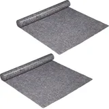 Relaxdays 2 x Malvervlies 180g/m2 1x25 m = grau