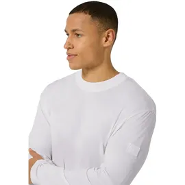 super.natural Herren Casual Rib Bio J Longsleeve (Größe L, weiss)