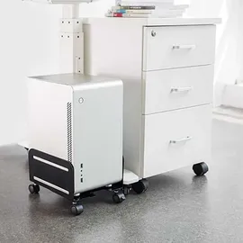 Maclean Brackets Maclean MC-851 Universal Computer Ständer mit Rollen Mobiler CPU-Ständer Computerwagen bis 10kg Rollwagen PC Desktop