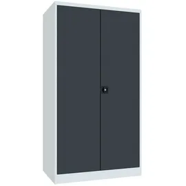 Pavoy Schwerlastschrank Stahl 6 Fachböden 4 Schubladen anthrazitgrau/lichtgrau