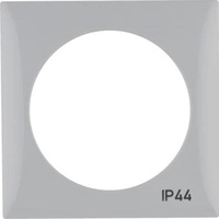 Berker Rahmen 1fach mit Aufdruck "IP44", grau