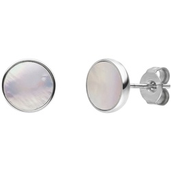 Purelei Ohrstecker White Gloss mit dezentem Perlmuttbesatz Ohrringe   Damen 