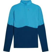 Icebreaker Herren 200 Realfleece Descender Half Zip Longsleeve (Größe M, blau)