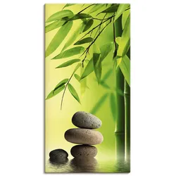 Wandbild ARTLAND "Spa Stillleben", grün (farbe bild(er): grün), B:30cm H:60cm, Canvas, Leinwand, Bilder, als Leinwandbild, Poster in verschied. Größen