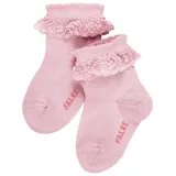 Falke Unisex Baby Socken Romantic Lace B So Baumwolle einfarbig 1 Paar, Rosa Thulit 8663, 62-68 - 62-68