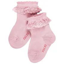 Falke Unisex Baby Socken Romantic Lace B So Baumwolle einfarbig 1 Paar, Rosa Thulit 8663, 62-68 - 62-68