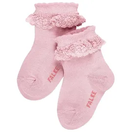 Falke Unisex Baby Socken Romantic Lace B So Baumwolle einfarbig 1 Paar, Rosa Thulit 8663, 62-68 - 62-68