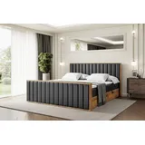 altdecor Boxbett 160 x 200 cm H3 Schwarz