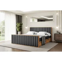 altdecor Boxbett 160 x 200 cm H3 Schwarz