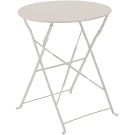 Oviala Klappbarer Gartentisch Ø 80 x 74 cm Beige