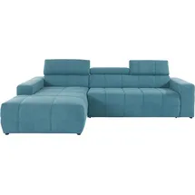 DOMO collection Ecksofa DOMO COLLECTION "Brandon große Ausführung B/T/H: 289/177/80 cm, auch in Leder und Cord", blau (türkis), B:289cm H:80cm T:175cm, Luxus-Microfaser in Antikleder-Optik (100% Polyester);Luxus-Microfaser (100% Polyester);Kunstleder SOFTLUX, Sofas,