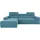 DOMO collection Ecksofa DOMO COLLECTION "Brandon große Ausführung B/T/H: 289/177/80 cm, auch in Leder und Cord", blau (türkis), B:289cm H:80cm T:175cm, Luxus-Microfaser in Antikleder-Optik (100% Polyester);Luxus-Microfaser (100% Polyester);Kunstleder SOFTLUX, Sofas,