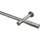 Interdeco GARDINENSTANGE Prestige Elanto 480 cm (geteilt in 3 x 160 cm), 1-läufig (ohne Ringe), 20 mm Ø Edelstahl-Optik
