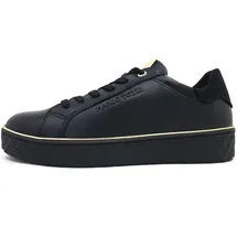 Marco Tozzi Sneaker flach Vegan Freizeit, Schwarz (Black/Gold), 36 EU
