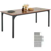 Vevor Rechteckiger Esstisch Küchentisch (nur Tisch) Esszimmertisch 180cm Braun