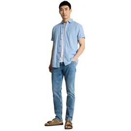 Tom Tailor Kurzarmhemd Bleeched Blue Chambray XXL