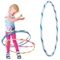 Hoopomania Hula-Hoop-Reifen Bunter Kinder Hula Hoop für kleine Profis, Ø70cm, Weiss-Blau blau|weiß Ø 70 cm