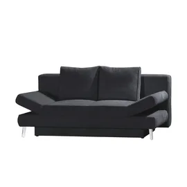 Sofa.de Schlafsofa Mikrofaser mit Bettkasten 2-Sitzer Grau