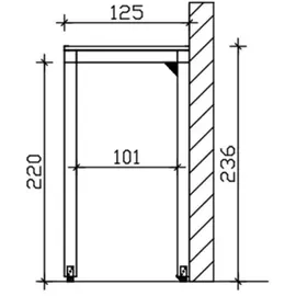 SKANHOLZ Vordach Flensburg 200 x 125 cm eiche hell