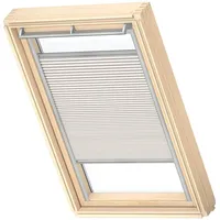 VELUX Wabenplissee SK08, Lichtgrau, Schiene alu