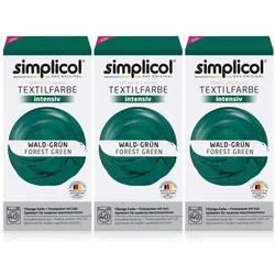 Simplicol Textilfarbe intensiv Wald-Grün 150g 3er Pack