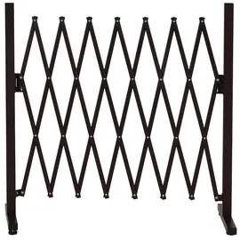 Mendler Alu Absperrgitter HWC-K56, Scherengitter Schutzgitter Zaun, ausziehbar schwenkbar Stahl 103x31-200x31cm, braun