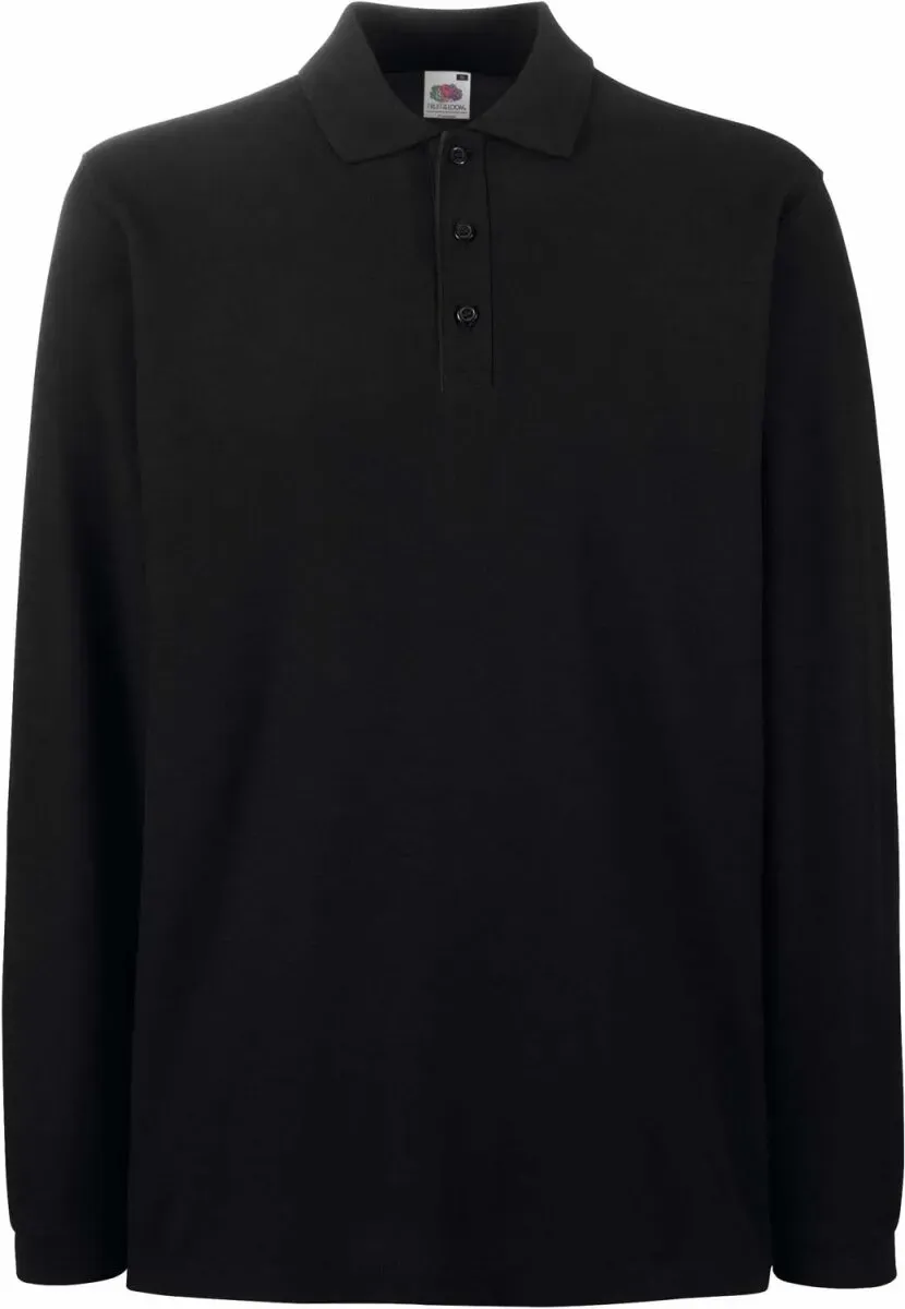 Fruit of the Loom Unisex Premium Langarm Polo 63-310-0 black L
