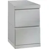 Schreibtisch VIPACK, weiß, B:40cm H:65cm T:60cm, Tische, Feststehender Schreibtisch-Container mit 2 großen Schubladen