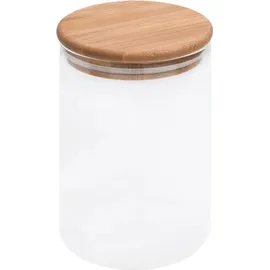 vidaXL Vorratsglas mit Bambusdeckel 800 ml 4 St.