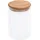 vidaXL Vorratsglas mit Bambusdeckel 800 ml 4 St.