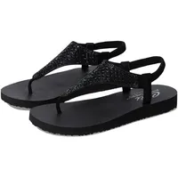 SKECHERS Damen Cali Meditation Rockstar, Schwarzer Mitobuck-Strassbesatz, 38 EU