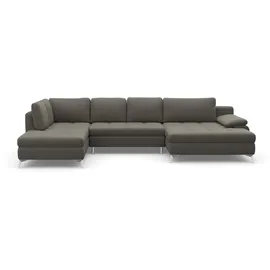 sit&more Wohnlandschaft SIT & MORE "Latigo U-Form", braun (schlamm), B:346cm T:201cm, Sofas, Wohnlandschaft, mit Mega-Recamiere, wahlweise mit Bettfunktion und Bettkasten