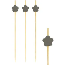 200x Fingerfood Spieße "Blume" aus Bambus 12cm