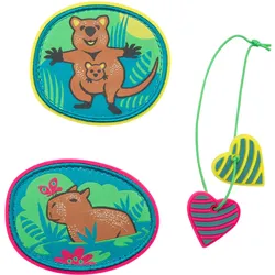 DerDieDas Schulzubehör Wechselbuttons 3er Set Paradise