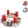 MCW Adventskranz Rund Holz, Kerzen Rot,