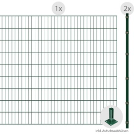 Arvotec Einstabmattenzaun ESSENTIAL 180 zum Aufschrauben, (Set), Zaunhöhe 180 cm, Zaunlänge 2 - 60 m grün 2 m x 180 cm