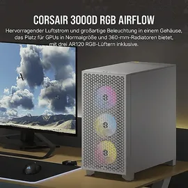 Corsair CC-9011256-WW 3000D PC-Gehäuse, Weiß