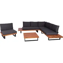 MCW Gartenlounge Set 4-tlg. Braun/Dunkelgrau